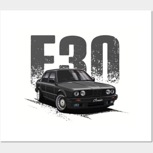 Classic E30 Gang (Super Black) Posters and Art